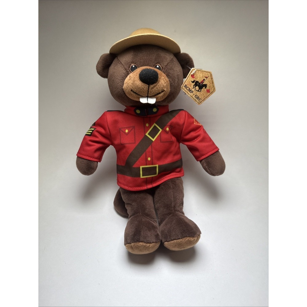 RCMP Beaver Plush Soft Toy Sergeant Bucky Beaver Stuffed Animal House Canada NWT